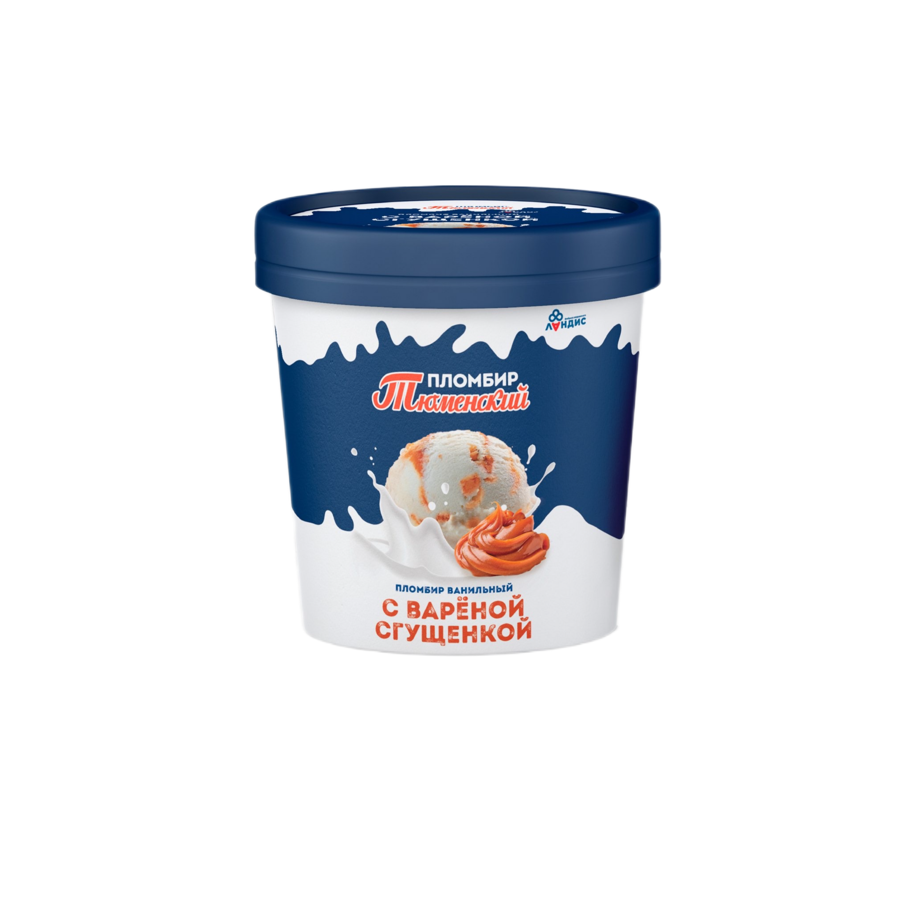 Ведро "Тюменский пломбир" 15% ванильный с наполнителем варёная сгущенка 280г *8 шт
