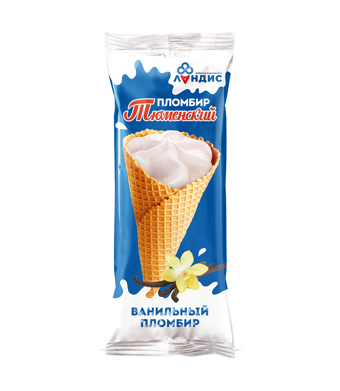 Рожок "Тюменский пломбир" 15% 90 гр *20 шт