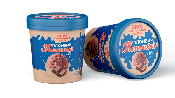 Ведро "Тюменский пломбир" 15% Шоколадный 400 гр